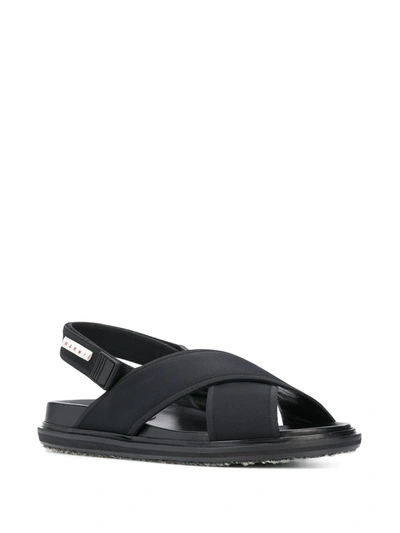 Shop Marni Fussbett Sandals In Black