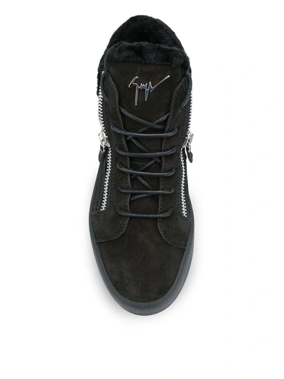 Shop Giuseppe Zanotti Kriss Mid-top Sneakers In Black