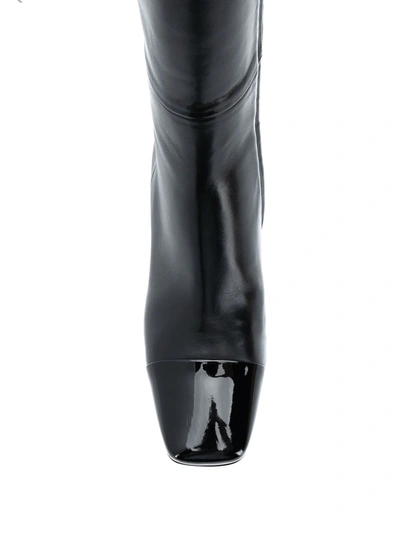 Shop Gianvito Rossi Patent Panel Boots In Black