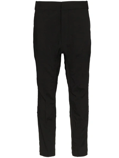 Shop Haider Ackermann Low-rise Slim Trousers In Black