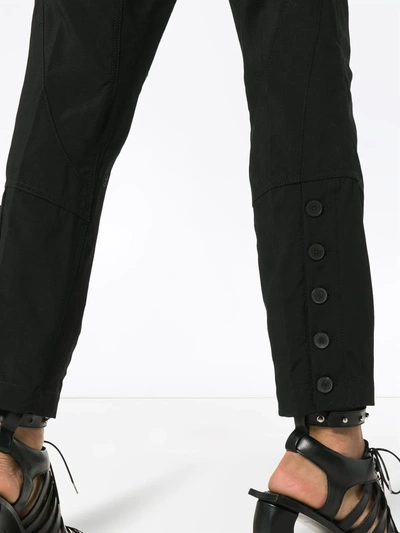Shop Haider Ackermann Low-rise Slim Trousers In Black