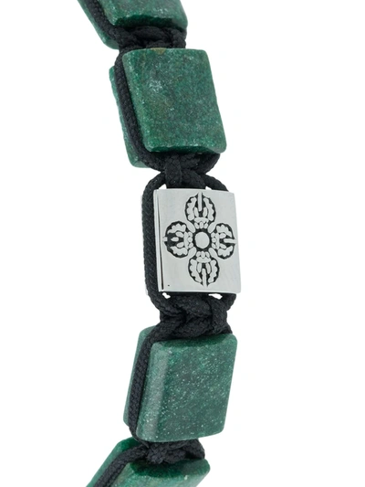 Shop Nialaya Jewelry Dorje Flatbead Beaded Bracelet In Green