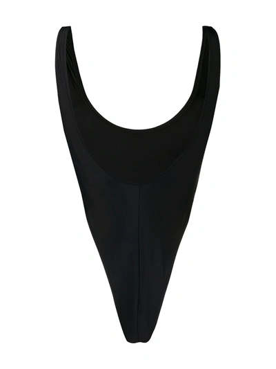 Shop Philipp Plein Draped Belt Monokini In Black