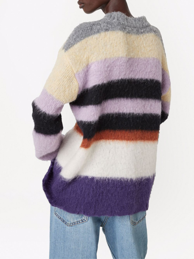 Marc Jacobs Horizontal-stripe Pattern Long-sleeve Jumper In Pink