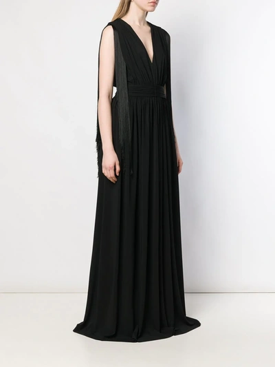Alberta Ferretti Long Evening Dress In Black