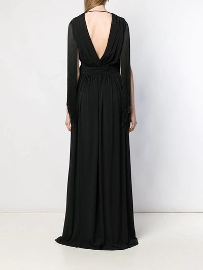 Shop Alberta Ferretti Long Evening Dress In Black