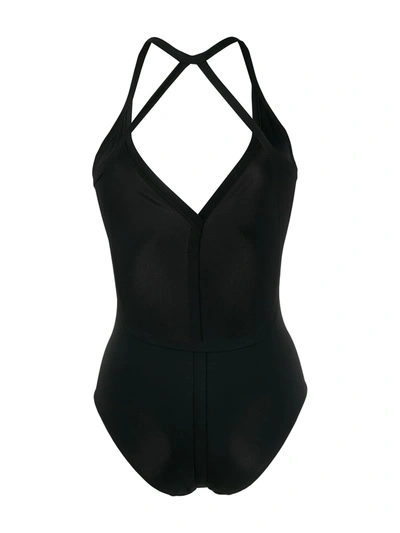 Shop Rick Owens Deep V Swim Suit In Black