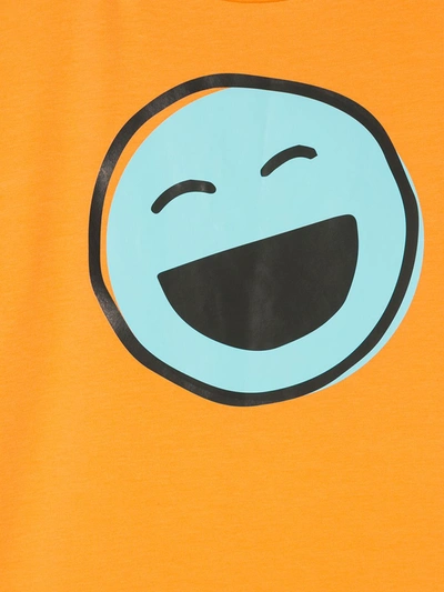 Shop Natasha Zinko Laughing Smile Crew Neck T-shirt In Orange