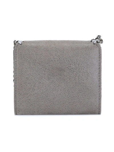 Shop Stella Mccartney Falabella Flap Cardholder In Grey