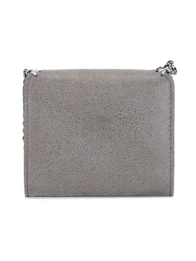 Stella Mccartney Falabella Flap Cardholder In Grey