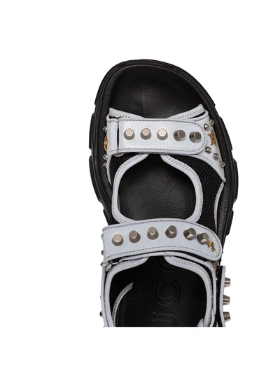 Shop Gucci Aguru Sandals In Grey