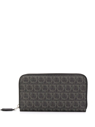 Shop Ferragamo Gancini Print Wallet In Black