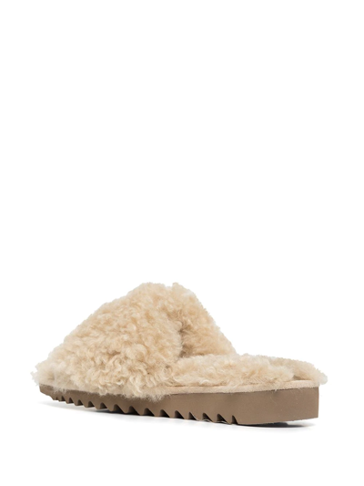 Shop Rag & Bone Eira Fluffy Sandals In 褐色