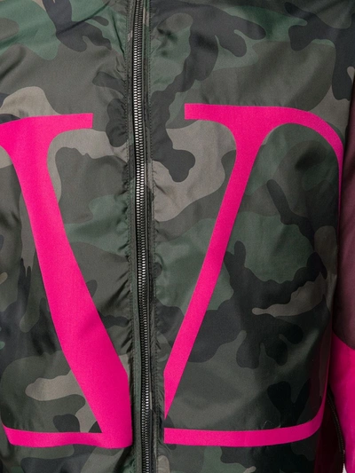 VALENTINO LOGO CAMOUFLAGE PRINT JACKET - 绿色