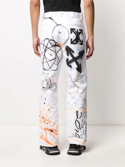 Shop Off-white Futura Alien Print Trousers In White