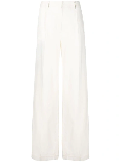 Shop Off-white High Waisted Loose Trousers In White