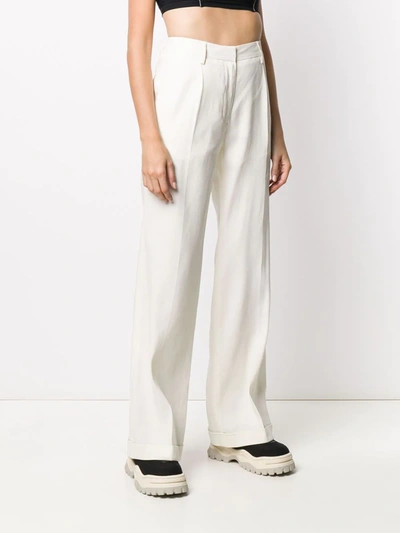 Shop Off-white High Waisted Loose Trousers In White