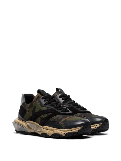 Shop Valentino Bounce Sneakers In Green