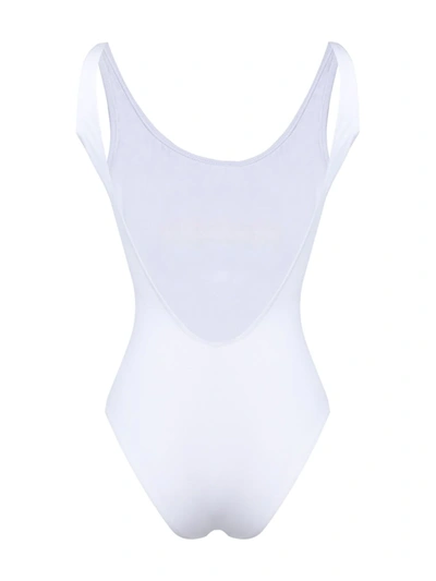 Shop Chiara Ferragni Welcome To Colorado Swimsuit In White