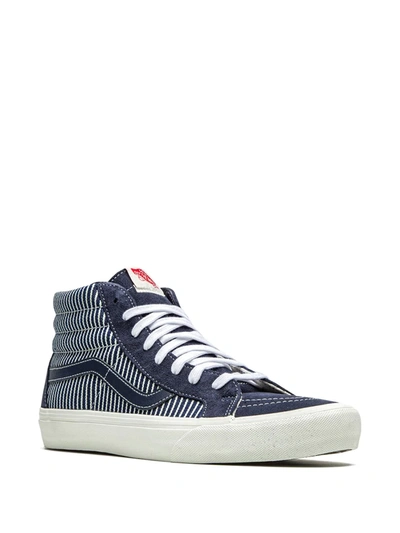 Shop Vans Sk8-hi "mt. Vernon Mills" Sneakers In Blue