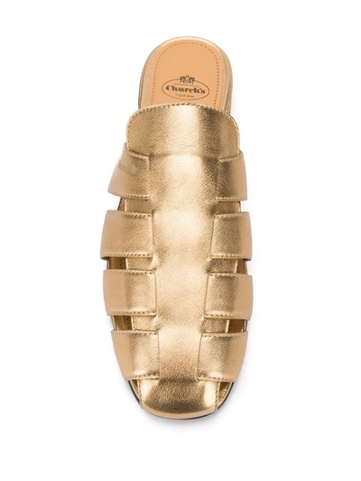 Shop Church's Becky Mule Sandals In Gold