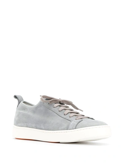 SANTONI LOW TOP SNEAKERS - 灰色