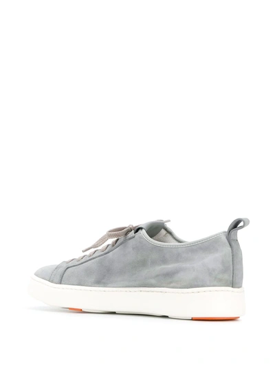 Shop Santoni Low Top Sneakers In Grey