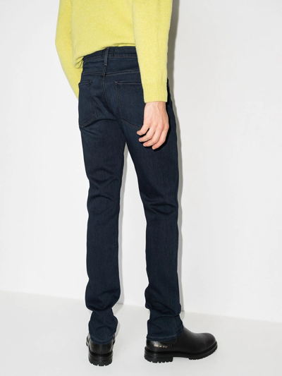 Shop Paige Federal Straight-leg Jeans In Blau