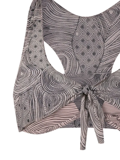Shop Amir Slama Printed Racerback Bikini Set In Neutrals