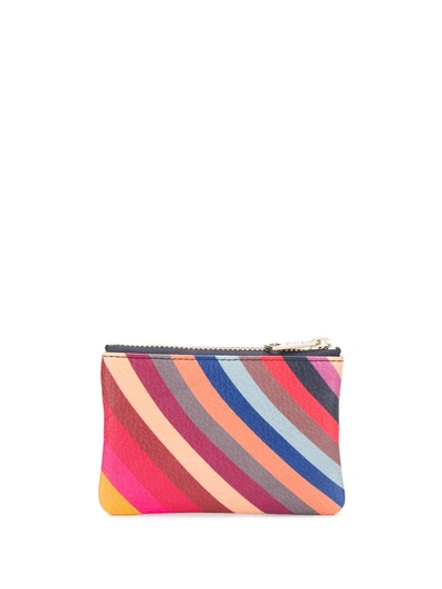 Shop Paul Smith Striped Pouch In Blue