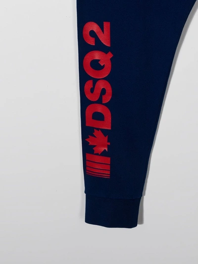 Shop Dsquared2 Abbreviated Logo Sweatpants In Blue