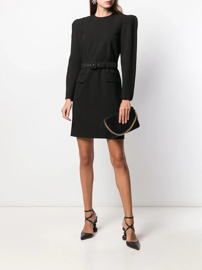 Givenchy Belted Structured Dress In Black