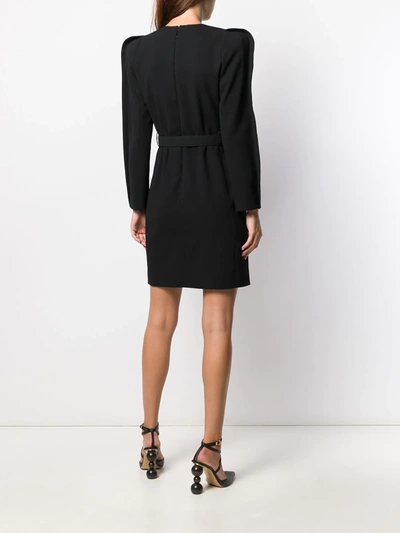 Givenchy Belted Structured Dress In Black