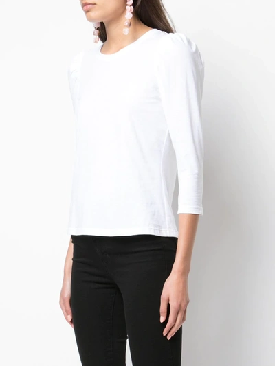 Shop A.l.c Karlie Puff Sleeve T-shirt In White