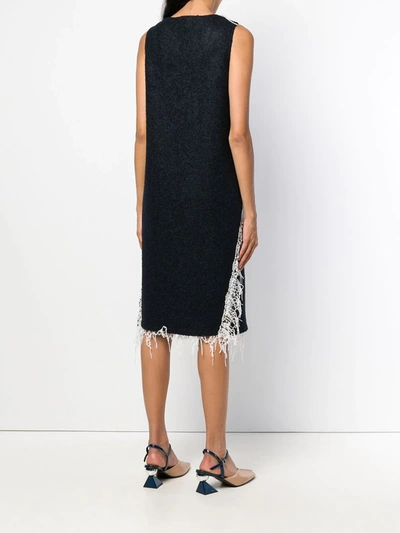 Calvin Klein 205w39nyc Embellished Flared Midi Dress In Blue