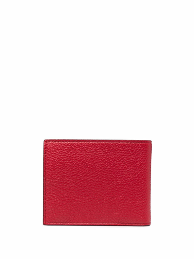 Shop Fendi Logo Plaque Bi-fold Wallet In Rot