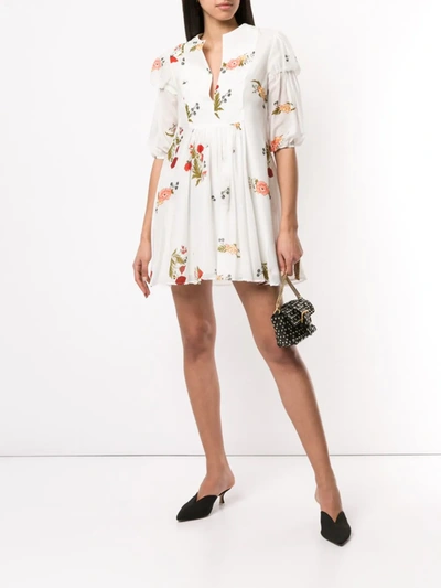 Shop Macgraw Piper Floral Print Dress In White