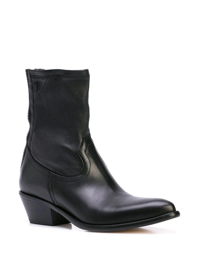 Shop Rta Ankle Zipped Boots In Black