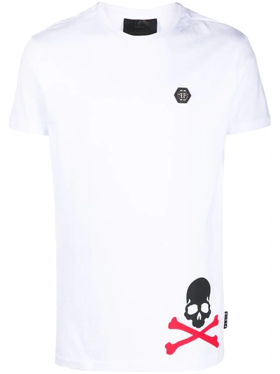 Shop Philipp Plein Logo Patch T-shirt In White