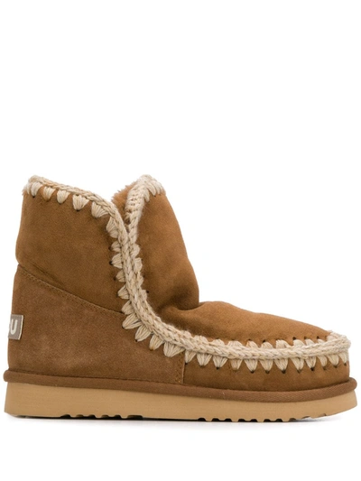 Shop Mou Eskimo 18 Ankle Boots In Brown