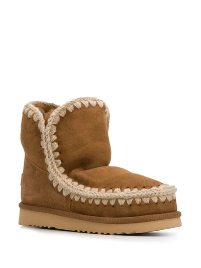 Shop Mou Eskimo 18 Ankle Boots In Brown