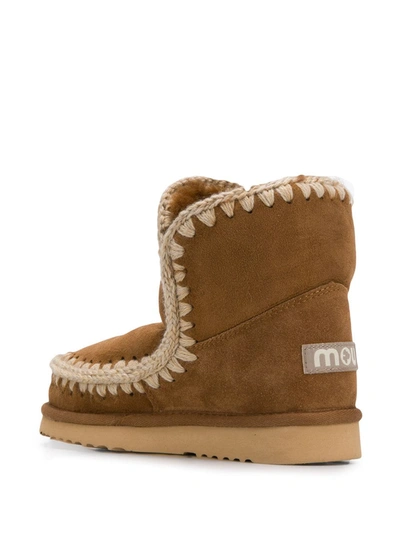 Shop Mou Eskimo 18 Ankle Boots In Brown