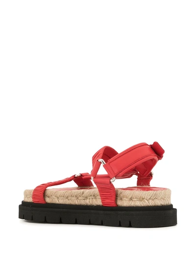 Shop 3.1 Phillip Lim / フィリップ リム Ruched Flatform Sandals In Red
