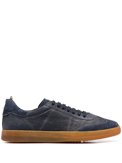 Shop Officine Creative Perforated Detail Lace-up Sneakers In Blue