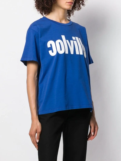 Shop Colville Logo Print T-shirt In Blue