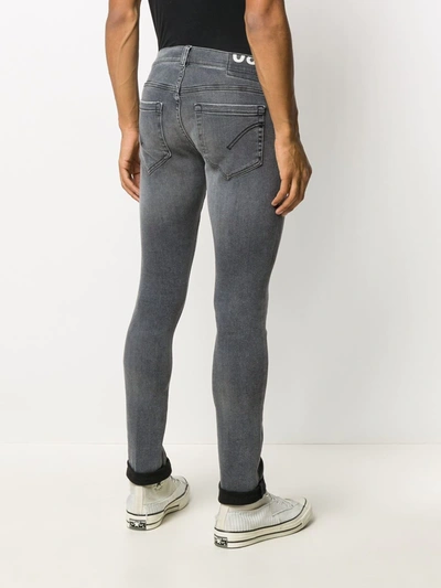 Shop Dondup Faded Skinny Jeans In Grey