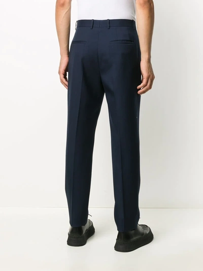 Shop Jil Sander High-waisted Skinny Fit Trousers In Blue