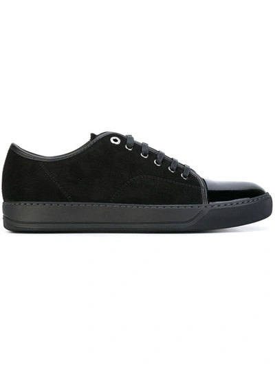 Shop Lanvin Toe-capped Sneakers In Black