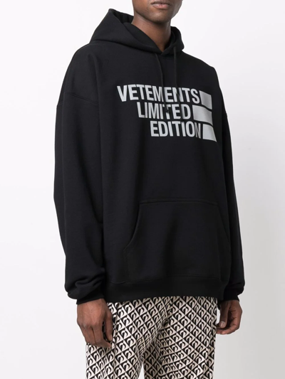 Vetements Limited Edition Logo-printed Hoodie In Black | ModeSens