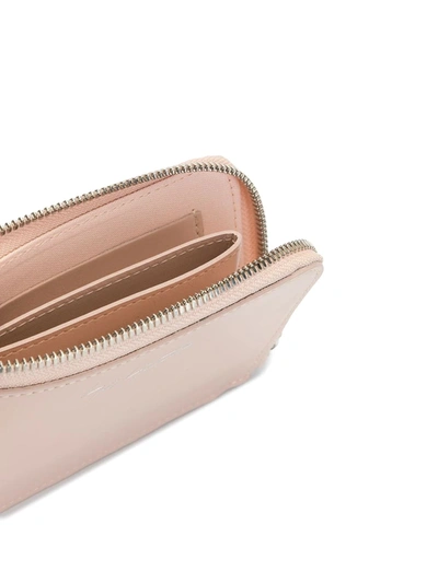 Shop Discord Yohji Yamamoto Embossed Logo Calf-leather Wallet In Pink